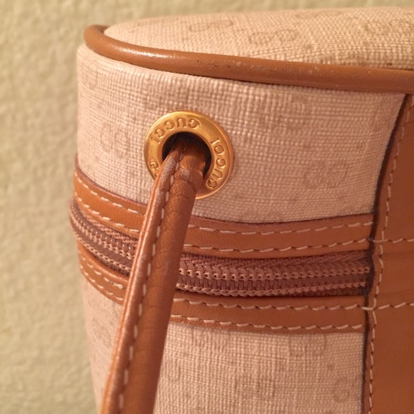 *Rare* Auth Gucci Vintage Binocular Style Logo Crossbody GG Monogram Canvas Bag - Picture 4 of 16